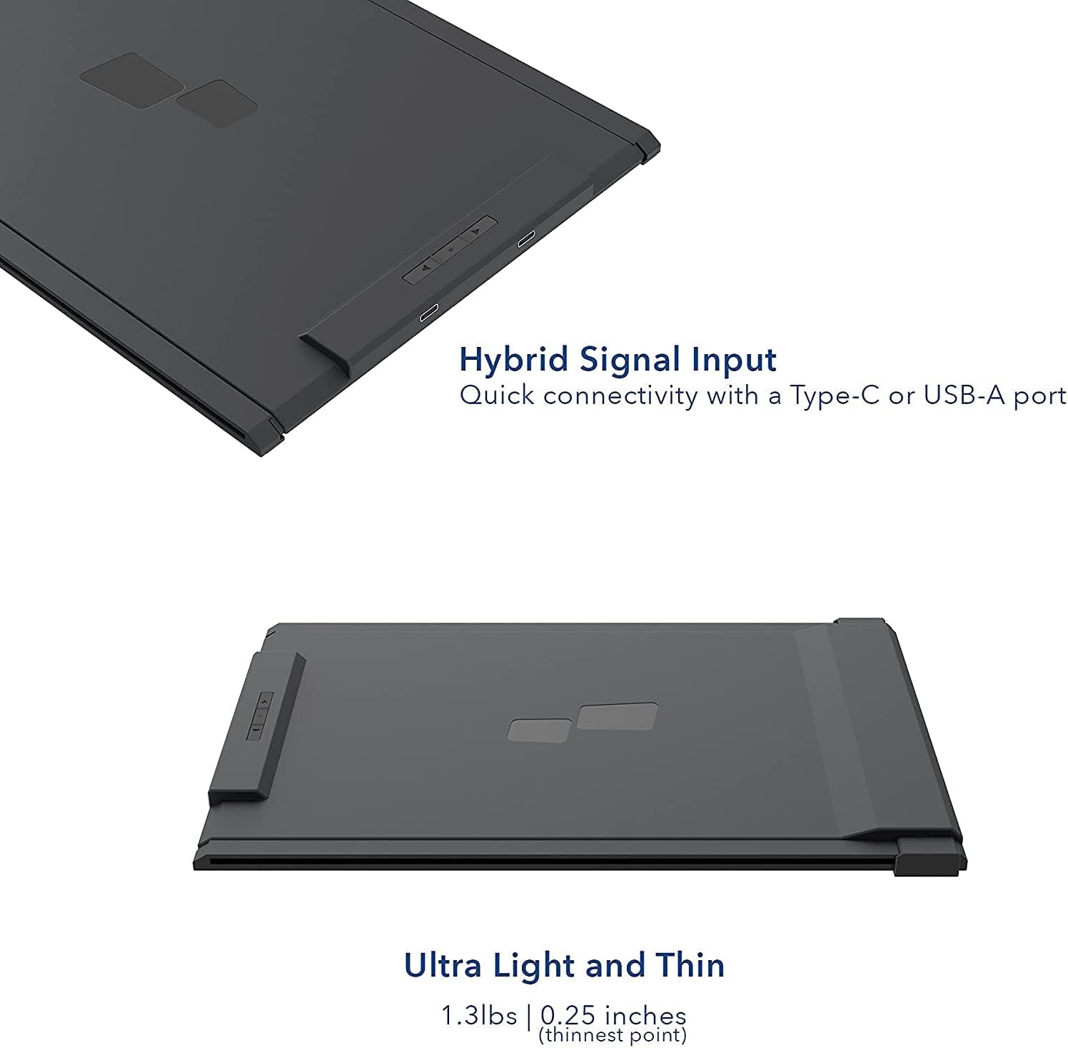 Duex plus Portable Monitor for Laptops, USB C/USB a Plug and Play 13.3" Laptop Screen Extender