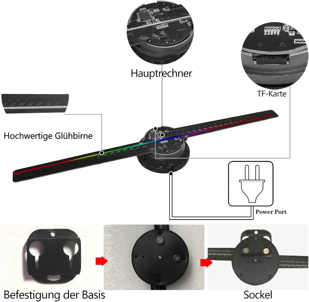 Revolutionary 3D Hologram Fan - Stunning Holographic Projector for Advertising, Events, and Parties!